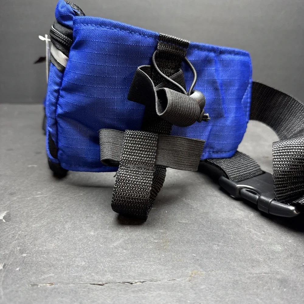 Outward Hound Pet‎ Dog Travel Gear Fanny Pack Holds Water Bottles Strap Blue